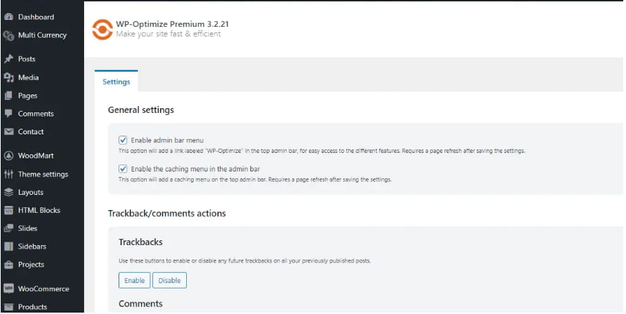 WordPress WP Optimize缓存插件使用教程
