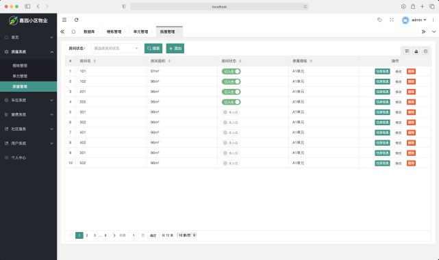 641-2 JAVA小区物业管理系统源码