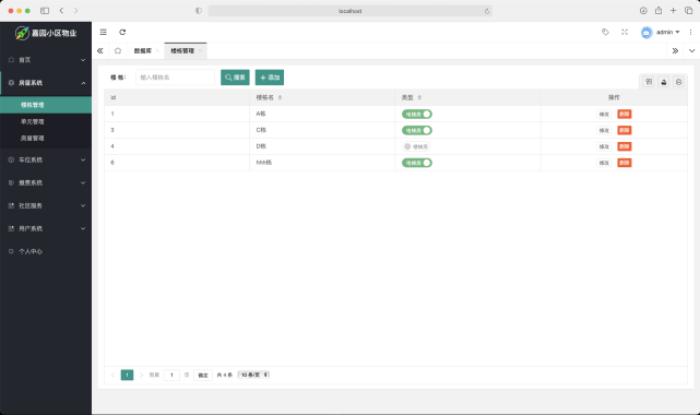 641-1 JAVA小区物业管理系统源码