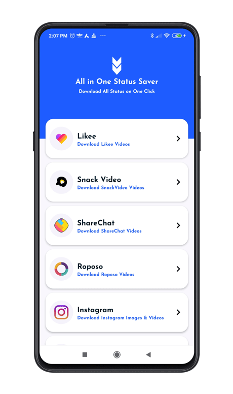 多合一状态保护程序 – FB、Insta、WA Story Saver 和 MxTakaTak、Moj、Josh 等视频保护程序源代码