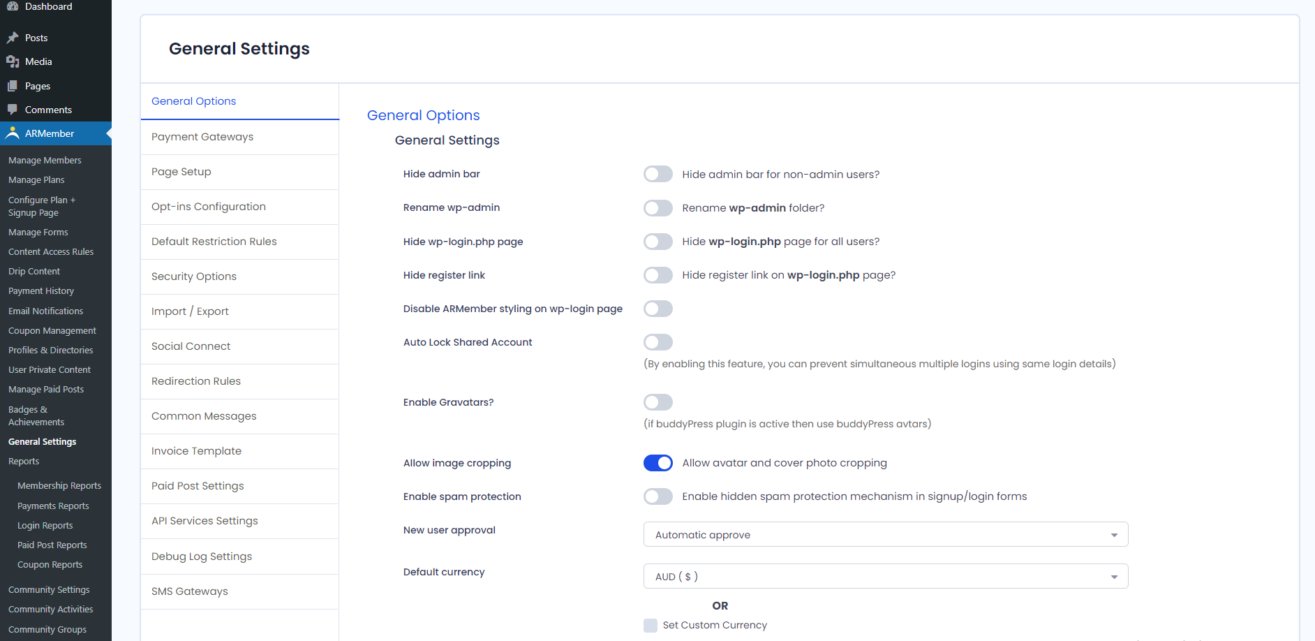ARMember – WordPress 会员插件源代码