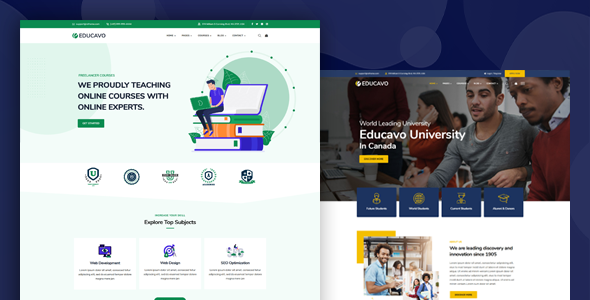 Educavo – 在线课程和教育 WordPress 主题源代码