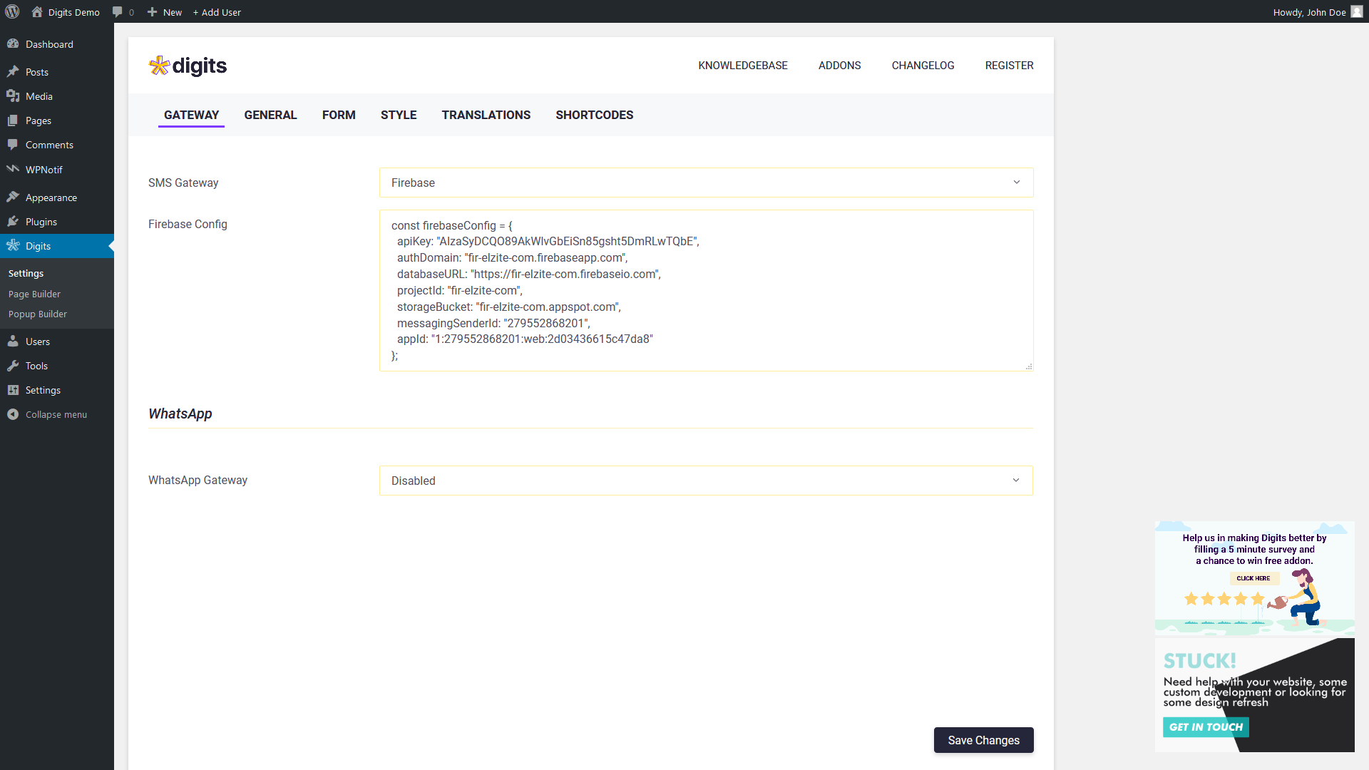 数字:WordPress 手机号码 OTP 注册和登录表格源代码