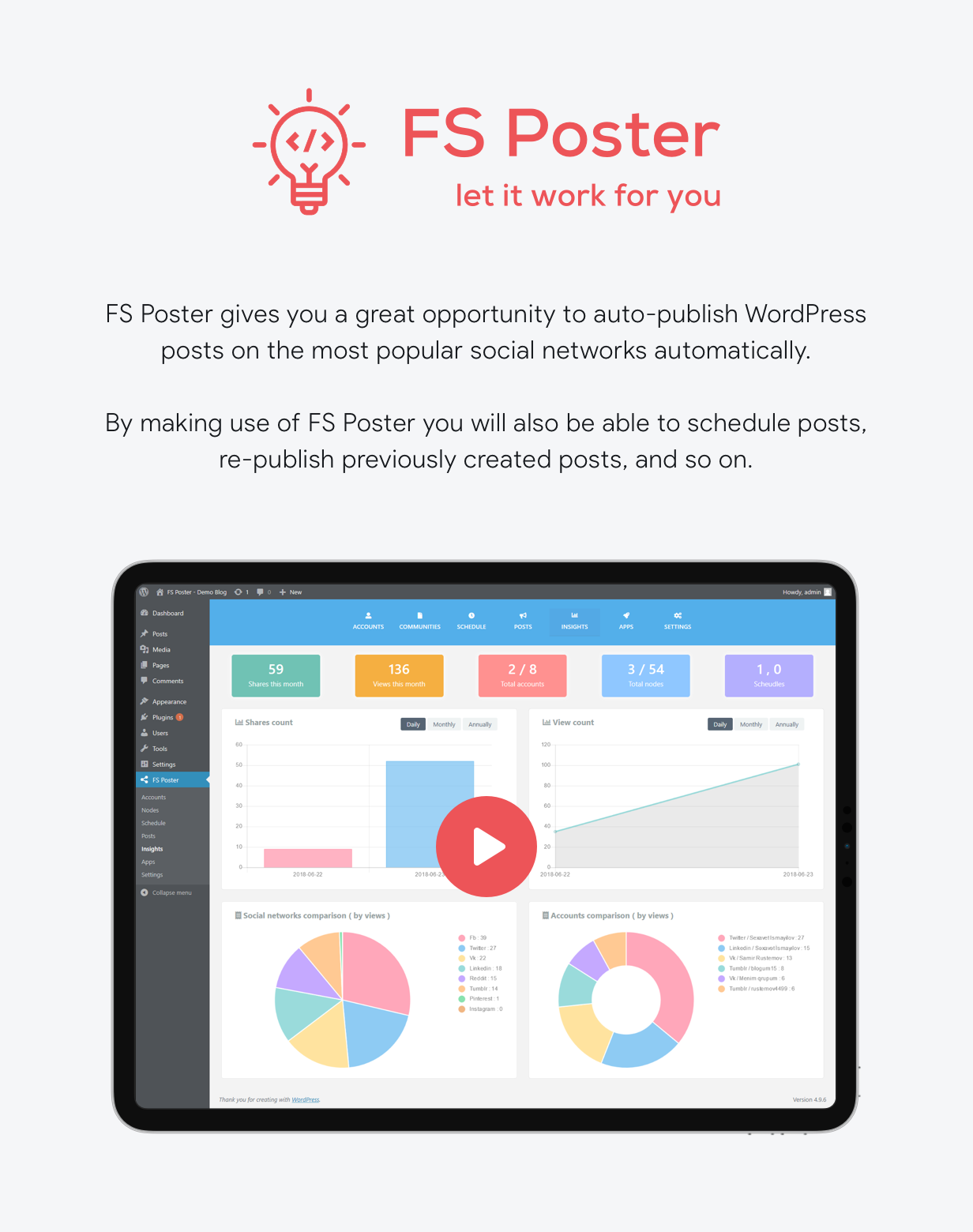 FS 海报 – WordPress 社交自动海报和调度程序源代码