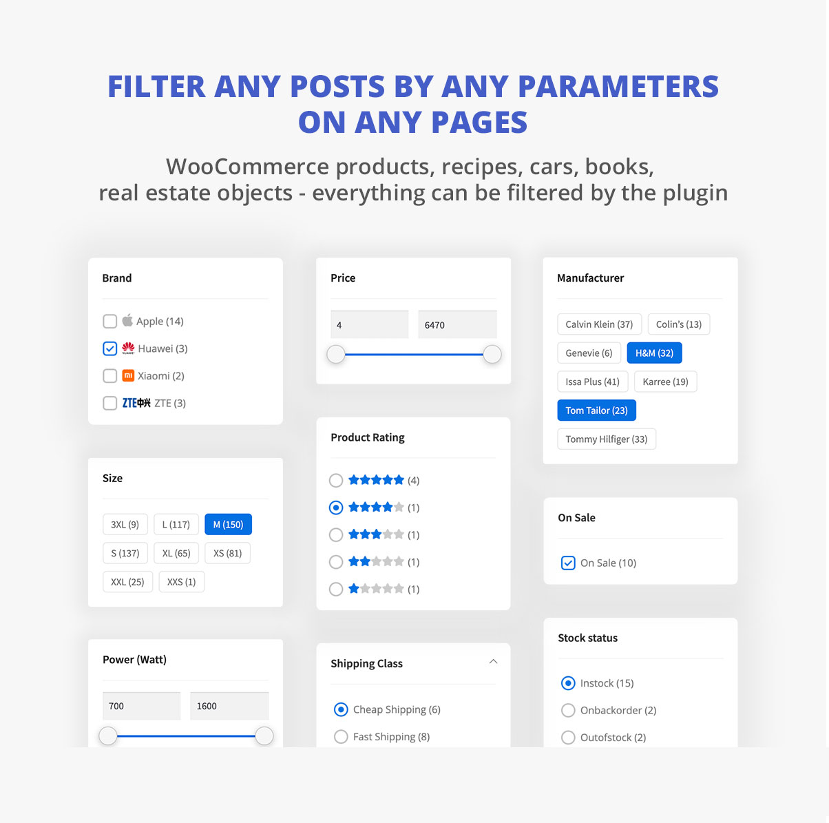 过滤一切 — WordPress/WooCommerce 产品过滤器源代码