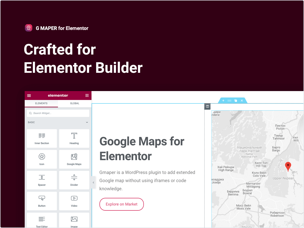 GMaper – Elementor 的谷歌地图源代码