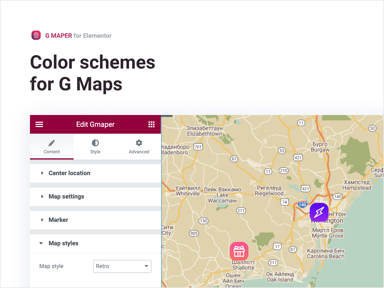 GMaper – Elementor 的谷歌地图源代码