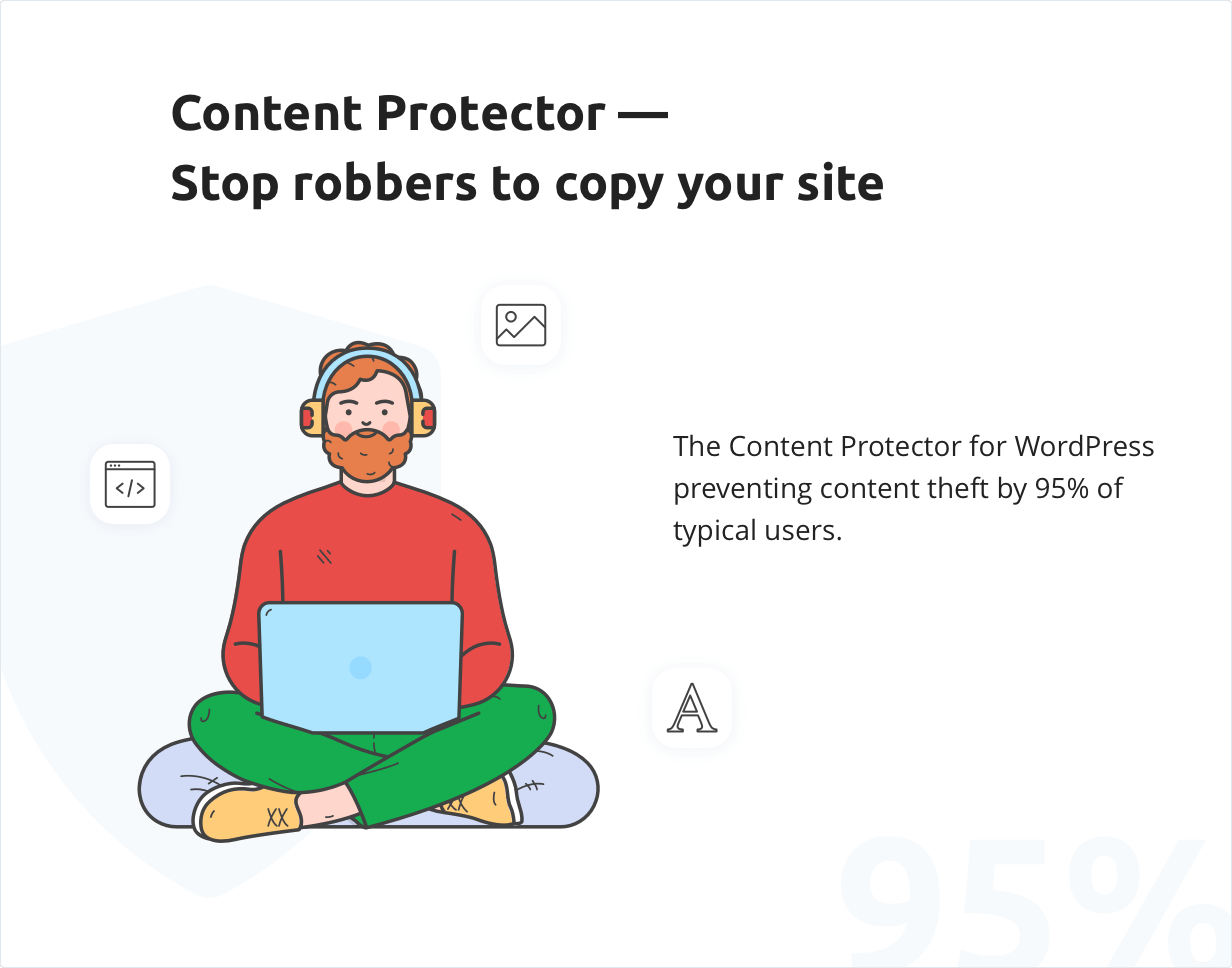 WordPress 内容保护器 — 防止您的内容被复制源代码