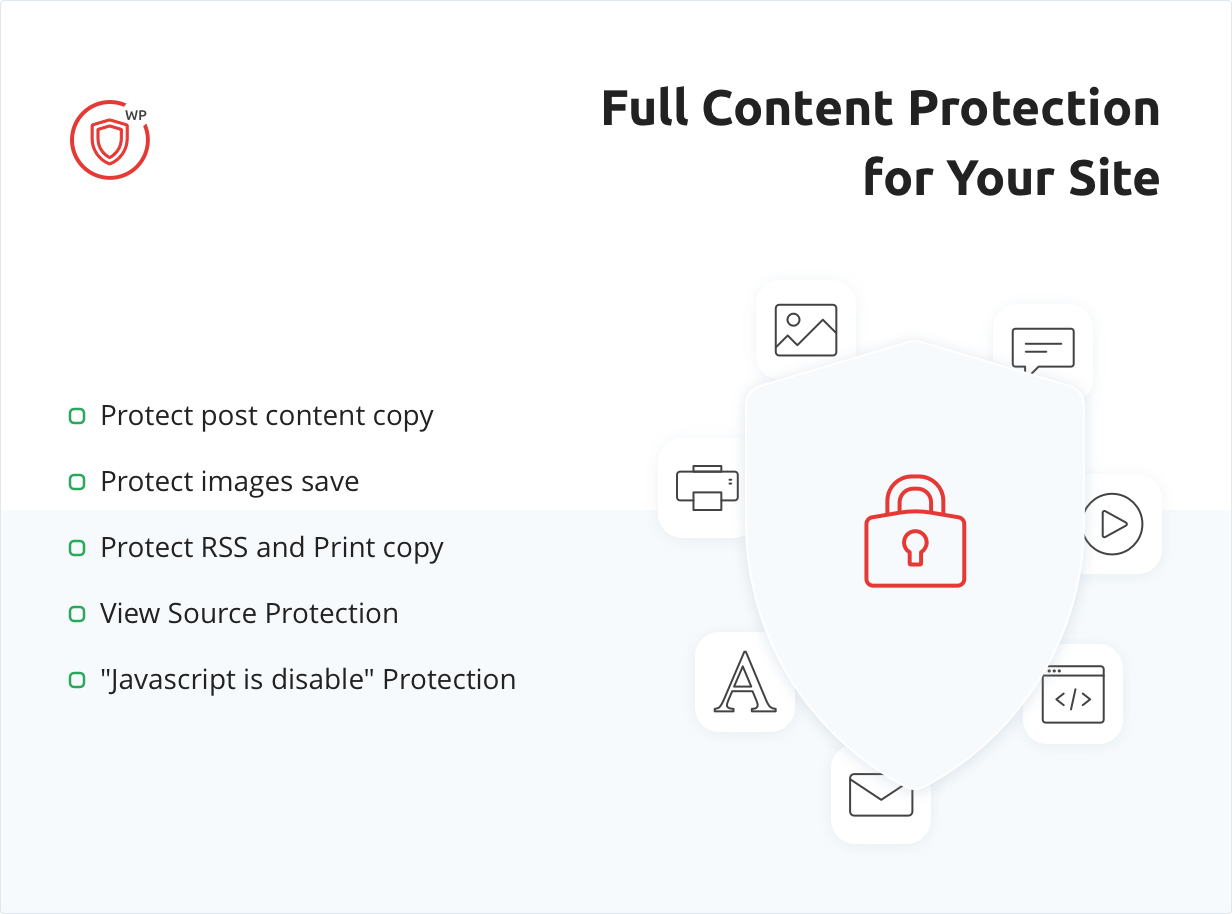WordPress 内容保护器 — 防止您的内容被复制源代码