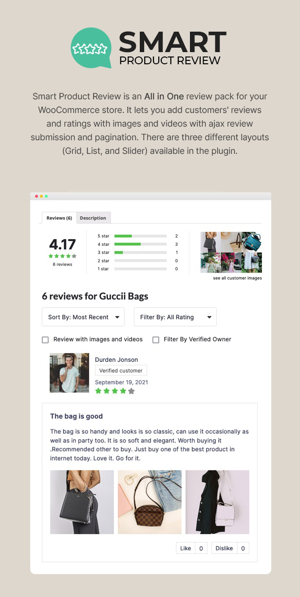 WooCommerce 的智能产品评论 – WooCommerce 的多合一评论包源代码