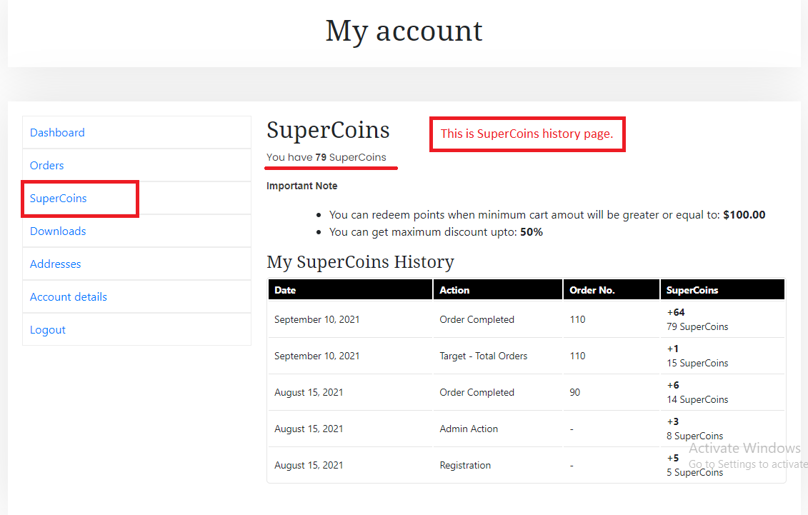 WooCommerce SuperCoins – 积分和奖励源代码