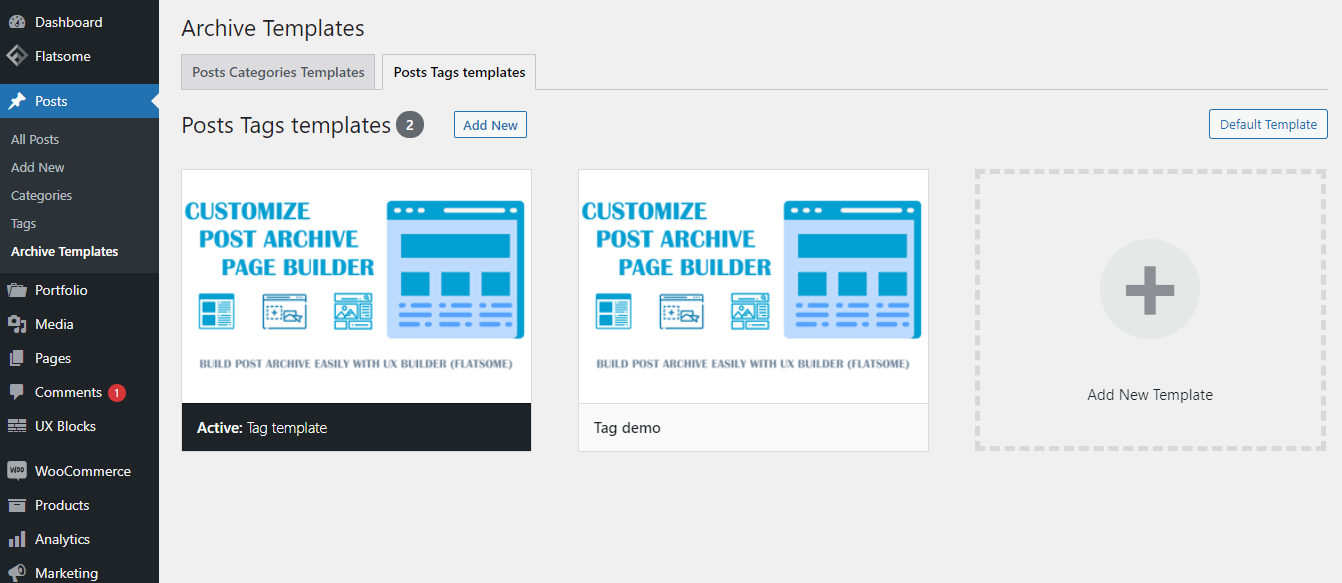 自定义 UX Builder 的帖子类别(扁平主题)源代码