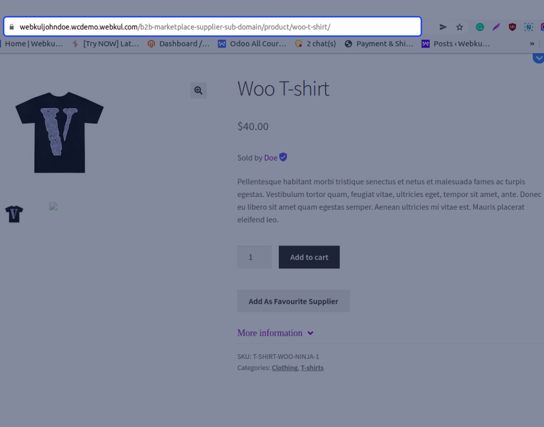 WooCommerce 的 B2B 市场供应商子域源代码