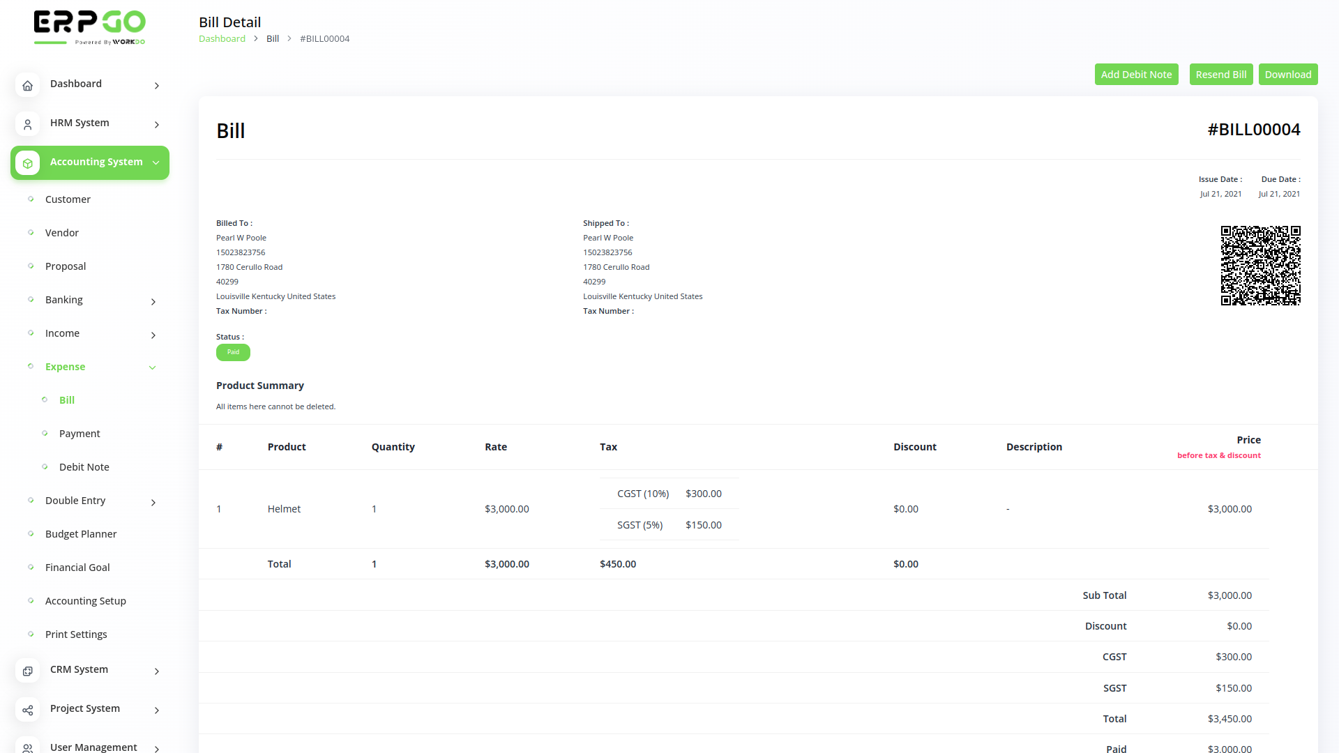 ERPGo SaaS – 包含项目、帐户、HRM 和 CRM 的多合一企业 ERP源代码
