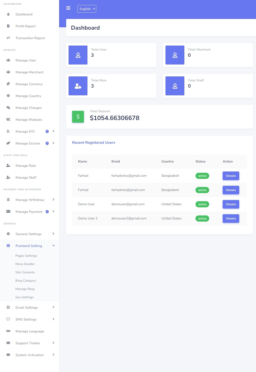 Genius Wallet – 带有支付网关 API 的高级钱包 CMS源代码
