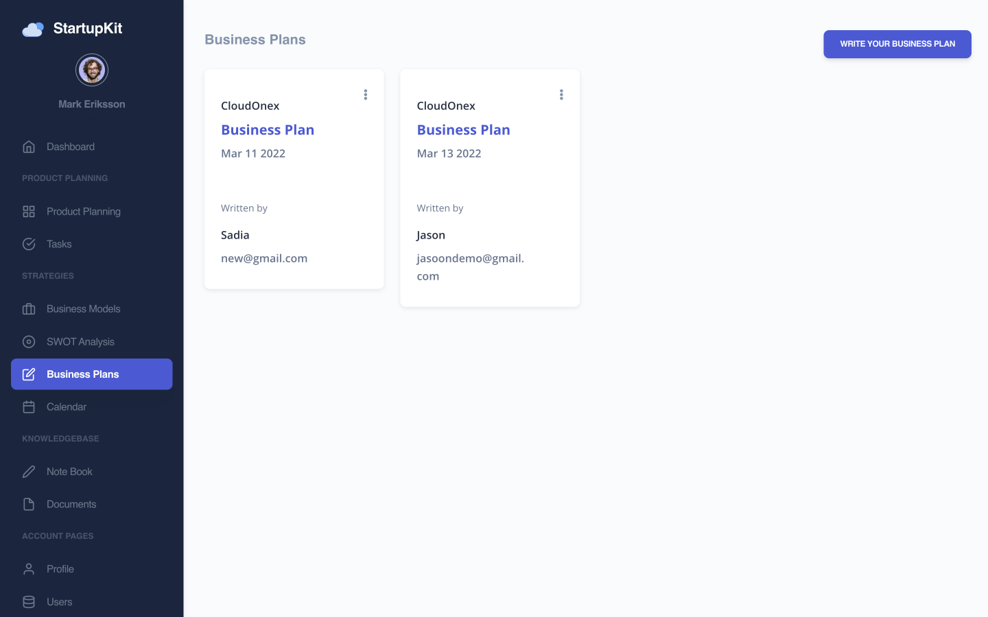 StartupKit SaaS- 业务战略和规划工具源代码