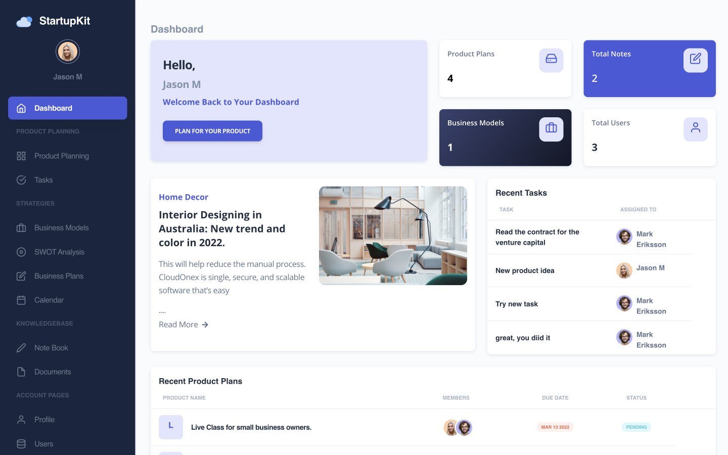 StartupKit SaaS- 业务战略和规划工具源代码