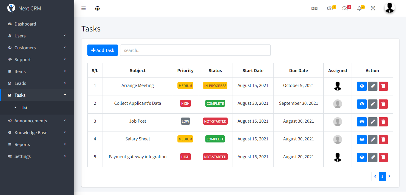 下一个 CRM 和支持管理工具源代码