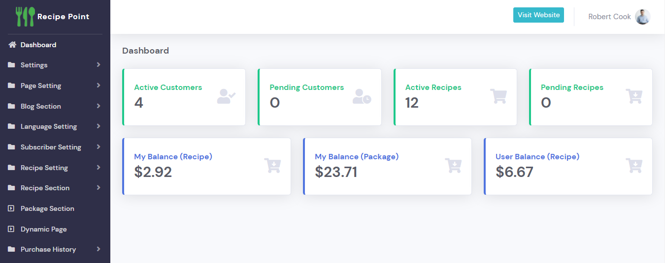 RecipePoint – SaaS 多供应商配方平台源代码