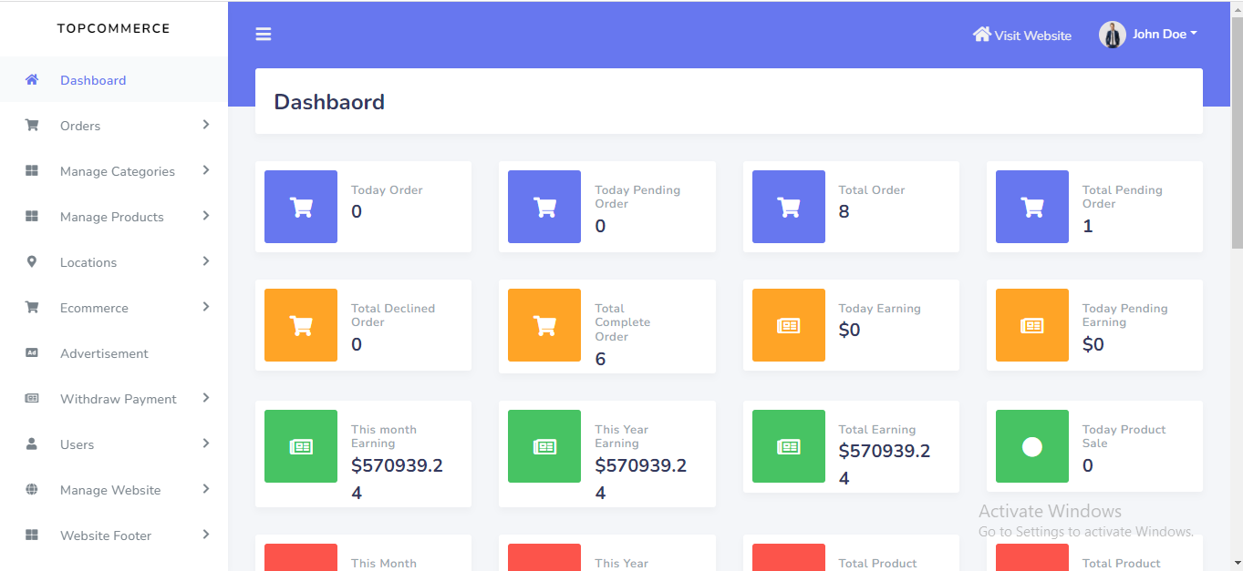 TopCommerce – Laravel 多供应商电子商务脚本源代码