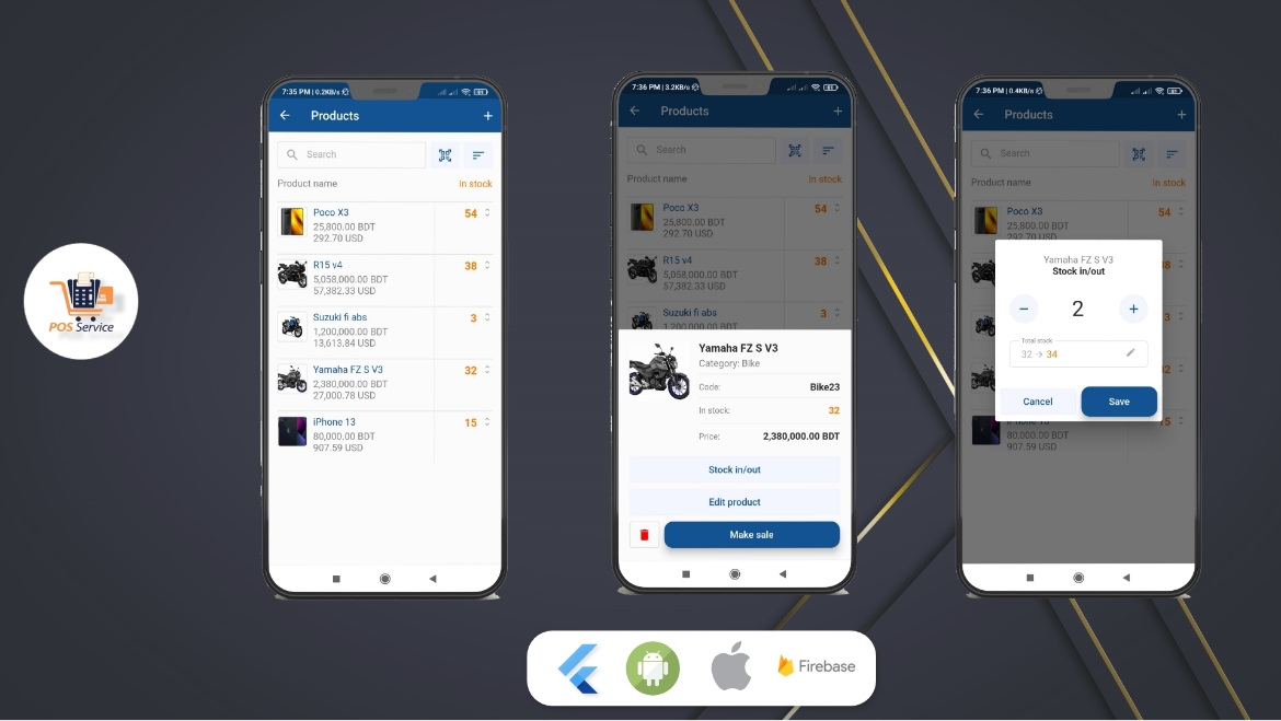 POS – 使用 Firebase 的销售点和库存管理 Flutter 应用源代码