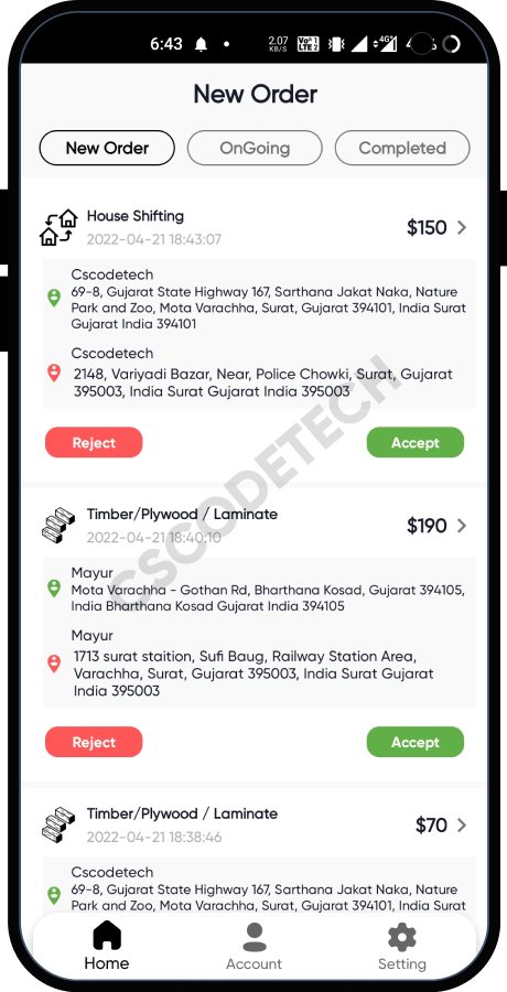 PoketPartner 本地包裹递送系统 Courier Delivery & Custom Delivery App Partner App源代码