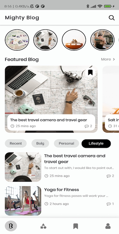 MightyBlogger – 带有 wordpress 的 Flutter 多用途博客应用程序源代码