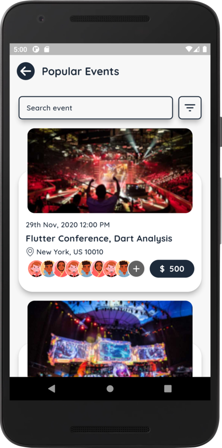 Event Pro – 活动管理和预订 Flutter App UI Kit源代码
