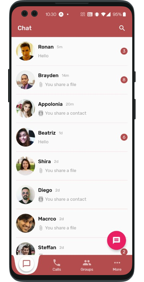 聊天和群聊应用模板 React Native | Whatsapp 克隆 React Native 模板 | 聊天应用源代码