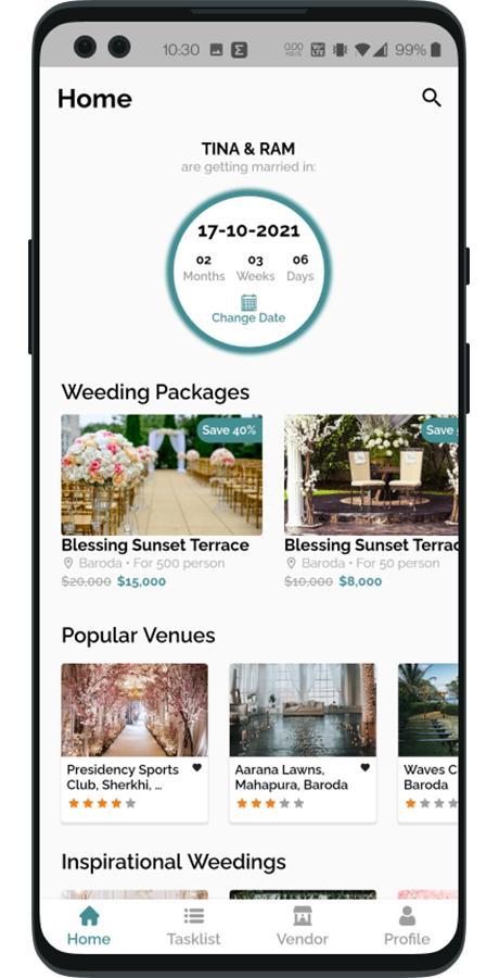 婚礼策划安卓APP模板+iOSAPP模板| 2 应用程序 | 颤振 | 梦幻婚礼源代码