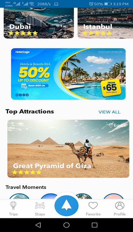 TravelBnB – 航班酒店租车预订 Android 应用 UI 模板源代码