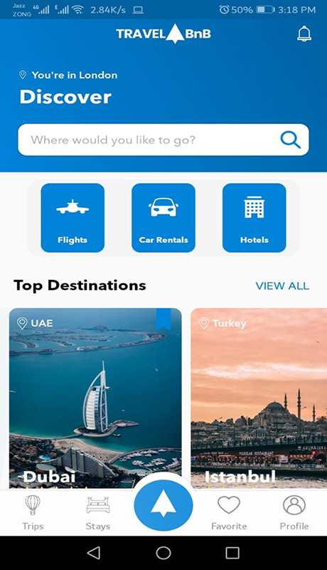 TravelBnB – 航班酒店租车预订 Android 应用 UI 模板源代码