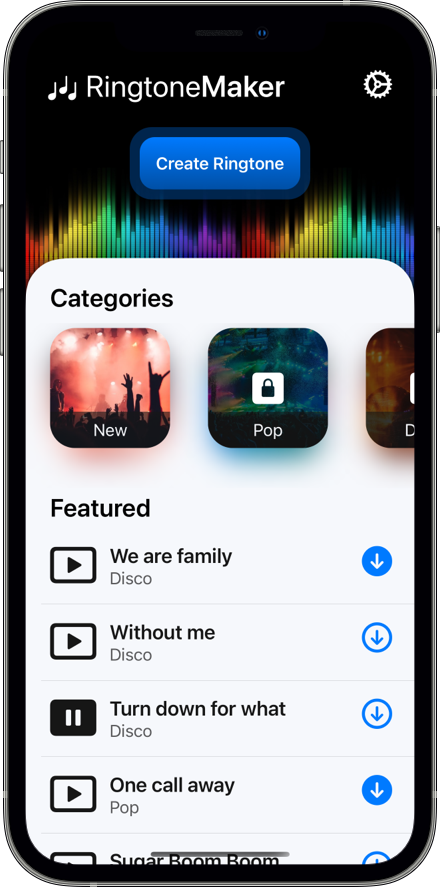 铃声制作器 – SwiftUI 铃声应用程序 – 无需 iTunes 或 PC源代码