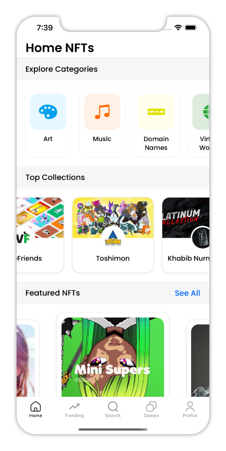 NFT 查找器 – iOS Swift(OpenSea NFT 市场)源代码