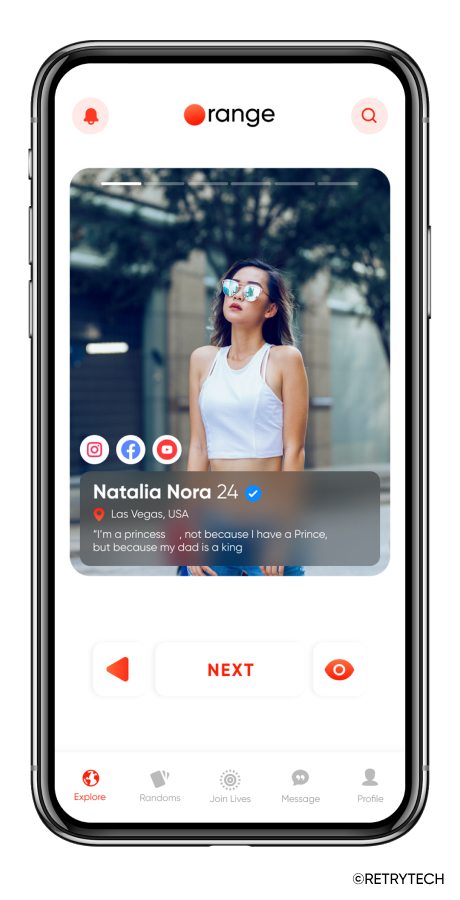 Orange – 带有适用于 Android 和 iOS 的 Livestream UI 套件的终极约会应用程序 (Flutter)源代码