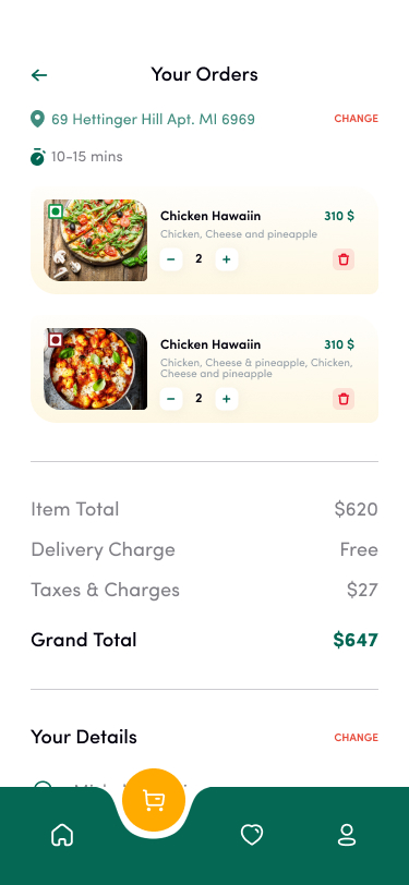 Quick Delivery – Food Delivery React Native 模板源代码