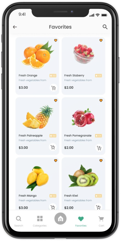FruitShop App v1.0.0 – 使用 GetX 的 Flutter UI 工具包源代码