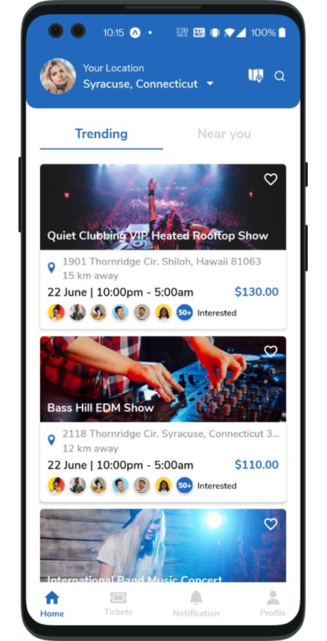活动应用程序 | DJ 应用程序 | Android + iOS 模板 | 反应原生 | 订票应用程序 | DJ门票源代码