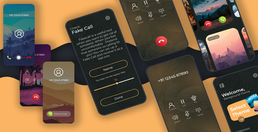 呼叫屏幕 OS15 – 电话 12 来电者 – iCallScreen – iOS 屏幕主题 – iCall iOS 15 – 电话 13 呼叫源代码