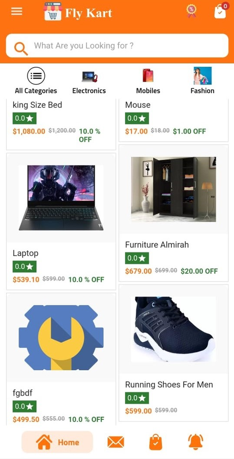 Flykart 电子商务应用程序 | 多厂商电子商务 | 完整的电子商务应用程序 | 多支付网关源代码