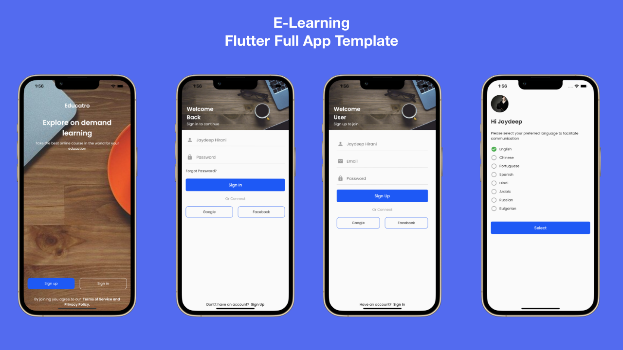 e-learning全app模板/flutter在线学习模板源代码