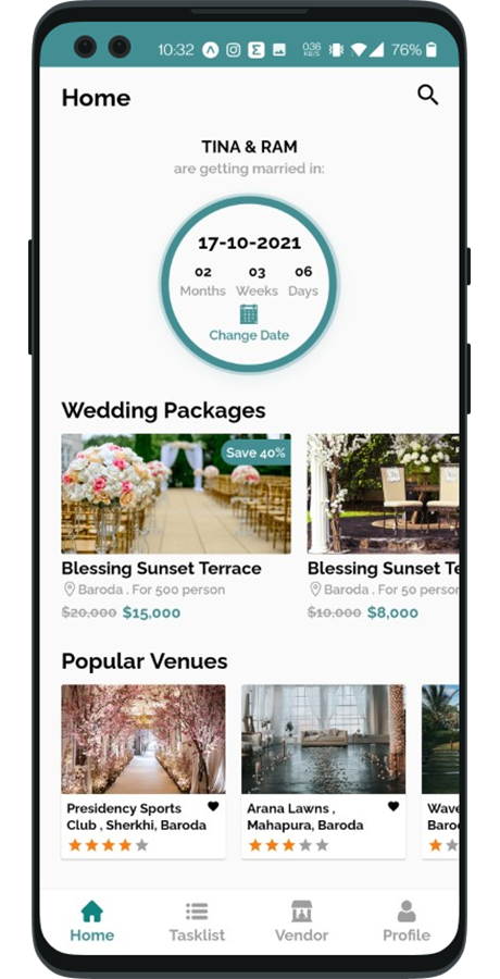 婚礼策划安卓APP模板+iOSAPP模板| 2 应用程序 | 反应原生 | 梦幻婚礼源代码