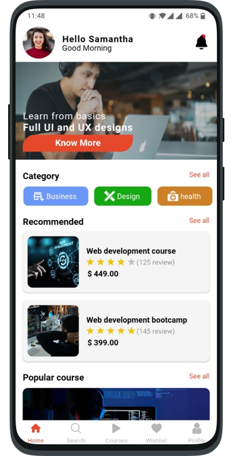 React Native LMS 应用模板 | 课程应用模板 React Native | Udemy 克隆 React Native源代码