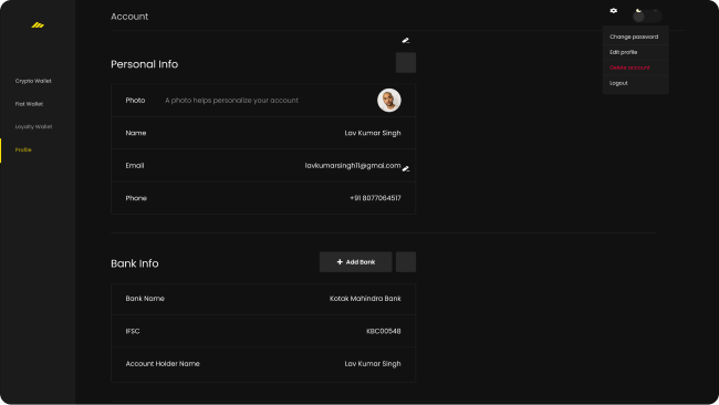 Thriftywallet – 用于加密钱包(加密货币)、奖励积分和 FIAT 货币的 ReactJS UI 套件源代码