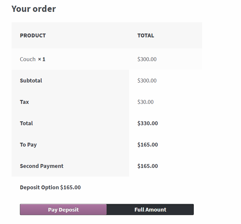 WooCommerce 存款 – 部分付款插件源代码