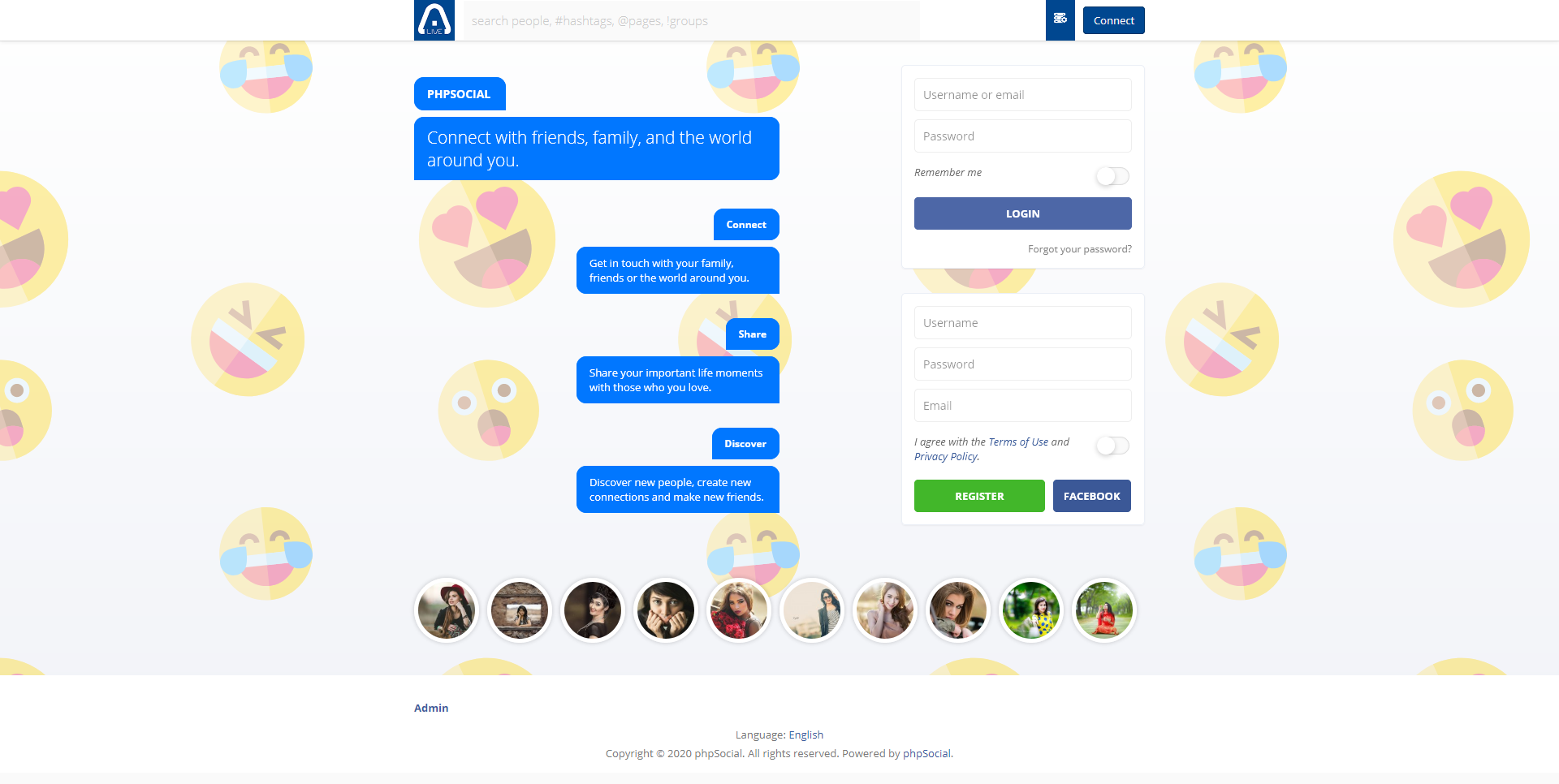 phpSocial 的活主题源代码