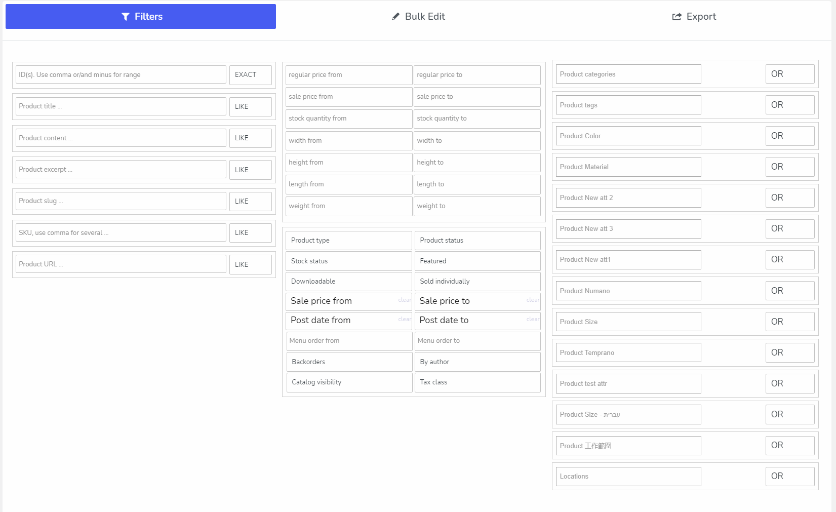 BEAR – WooCommerce 批量编辑器和专业产品经理源代码