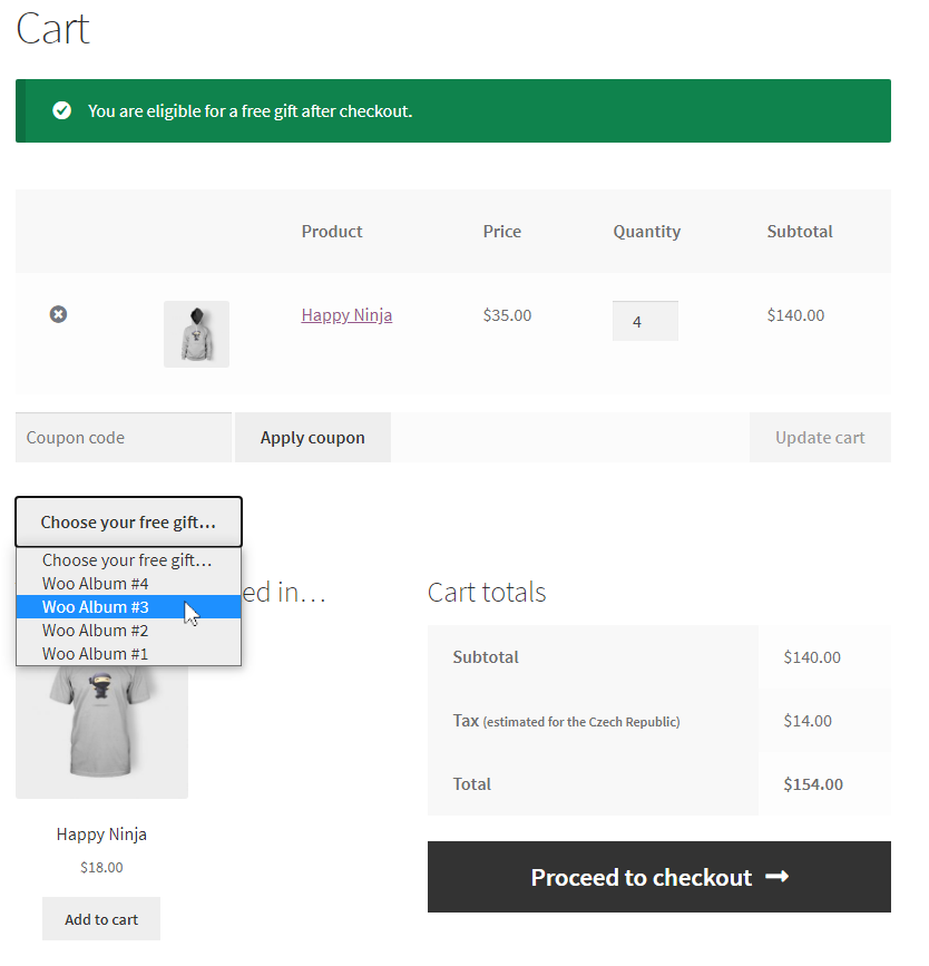 WooCommerce 免费礼物源代码