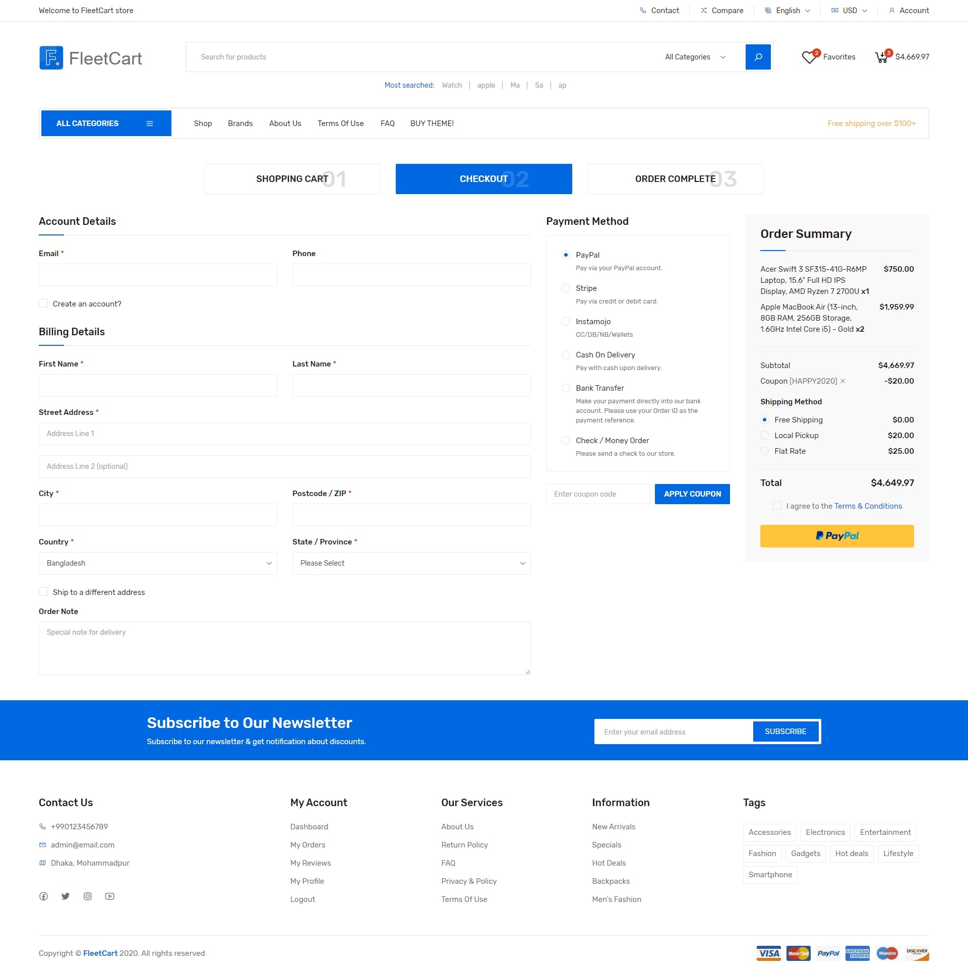 FleetCart – Laravel 电子商务系统源代码