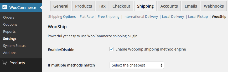 WooCommerce 有条件运输源代码